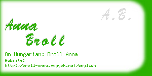 anna broll business card